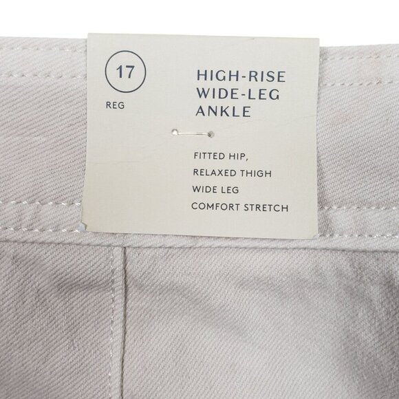 Universal Thread Wide Leg Ankle Jeans Juniors 17 Comfort Stretch Womens Beige - Picture 9 of 11